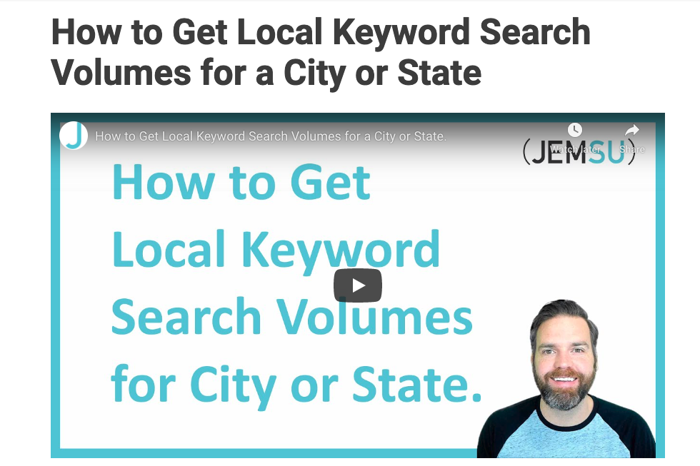 local search volumes